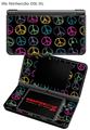 Nintendo DSi XL Skin Kearas Peace Signs on Black