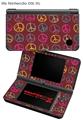 Nintendo DSi XL Skin Kearas Peace Signs on Red