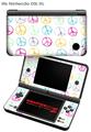 Nintendo DSi XL Skin Kearas Peace Signs on White