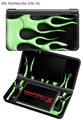 Nintendo DSi XL Skin Metal Flames Green