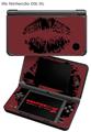 Nintendo DSi XL Skin Big Kiss Black on Burgandy