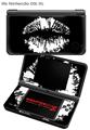 Nintendo DSi XL Skin Big Kiss White on Black