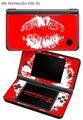 Nintendo DSi XL Skin Big Kiss White on Red