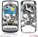 LG Vortex Skin Chrome Skull on White