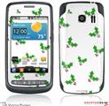 LG Vortex Skin Christmas Holly Leaves on White