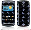 LG Vortex Skin Pastel Butterflies Blue on Black