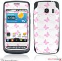 LG Vortex Skin Pastel Butterflies Pink on White