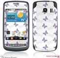 LG Vortex Skin Pastel Butterflies Purple on White