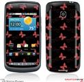 LG Vortex Skin Pastel Butterflies Red on Black