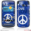 LG Vortex Skin Love and Peace Blue