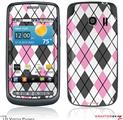 LG Vortex Skin Argyle Pink and Gray