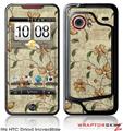 HTC Droid Incredible Skin Flowers and Berries Orange