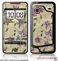 HTC Droid Incredible Skin Flowers and Berries Purple