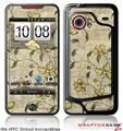 HTC Droid Incredible Skin Flowers and Berries Yellow