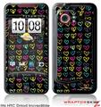 HTC Droid Incredible Skin - Kearas Hearts Black