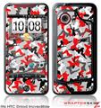 HTC Droid Incredible Skin Sexy Girl Silhouette Camo Red