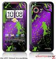 HTC Droid Incredible Skin Halftone Splatter Green Purple