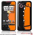 HTC Droid Incredible Skin Ripped Colors Black Orange
