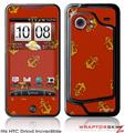 HTC Droid Incredible Skin Anchors Away Red Dark