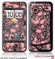 HTC Droid Incredible Skin Scattered Skulls Pink