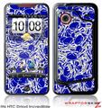 HTC Droid Incredible Skin Scattered Skulls Royal Blue