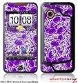HTC Droid Incredible Skin Scattered Skulls Purple
