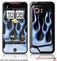 HTC Droid Incredible Skin - Metal Flames Blue