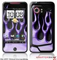HTC Droid Incredible Skin - Metal Flames Purple