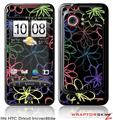 HTC Droid Incredible Skin - Kearas Flowers on Black