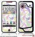 HTC Droid Incredible Skin - Neon Swoosh on White