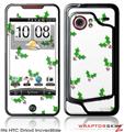 HTC Droid Incredible Skin - Christmas Holly Leaves on White