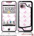 HTC Droid Incredible Skin - Pastel Butterflies Pink on White