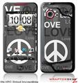 HTC Droid Incredible Skin - Love and Peace Gray