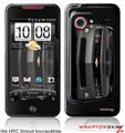 HTC Droid Incredible Skin - 2010 Chevy Camaro Cyber Gray - Black Stripes on Black
