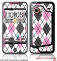 HTC Droid Incredible Skin - Argyle Pink and Gray