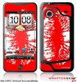 HTC Droid Incredible Skin - Big Kiss White Lips on Red