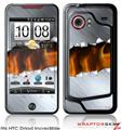 HTC Droid Incredible Skin - Ripped Metal Fire