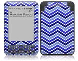 Zig Zag Blues - Decal Style Skin fits Amazon Kindle 3 Keyboard (with 6 inch display)