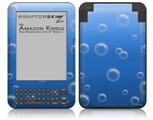 Bubbles Blue - Decal Style Skin fits Amazon Kindle 3 Keyboard (with 6 inch display)