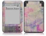 Pastel Abstract Pink and Blue - Decal Style Skin fits Amazon Kindle 3 Keyboard (with 6 inch display)