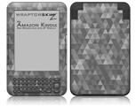 Triangle Mosaic Gray - Decal Style Skin fits Amazon Kindle 3 Keyboard (with 6 inch display)