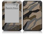 Camouflage Brown - Decal Style Skin fits Amazon Kindle 3 Keyboard (with 6 inch display)