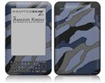 Camouflage Blue - Decal Style Skin fits Amazon Kindle 3 Keyboard (with 6 inch display)