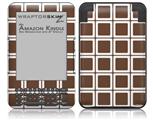 Squared Chocolate Brown - Decal Style Skin fits Amazon Kindle 3 Keyboard (with 6 inch display)