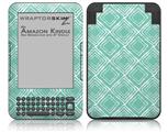 Wavey Seafoam Green - Decal Style Skin fits Amazon Kindle 3 Keyboard (with 6 inch display)