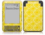 Wavey Yellow - Decal Style Skin fits Amazon Kindle 3 Keyboard (with 6 inch display)