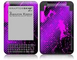 Halftone Splatter Hot Pink Purple - Decal Style Skin fits Amazon Kindle 3 Keyboard (with 6 inch display)