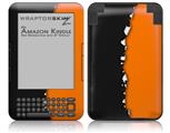 Ripped Colors Black Orange - Decal Style Skin fits Amazon Kindle 3 Keyboard (with 6 inch display)