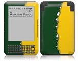 Ripped Colors Green Yellow - Decal Style Skin fits Amazon Kindle 3 Keyboard (with 6 inch display)