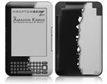 Ripped Colors Black Gray - Decal Style Skin fits Amazon Kindle 3 Keyboard (with 6 inch display)